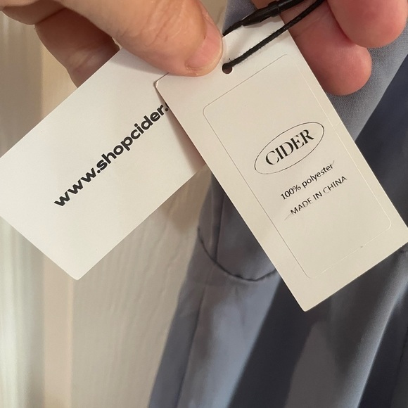 NWT Cider Petrol blue cowl neck wide leg jumpsuit from size XL - Picture 10 of 11